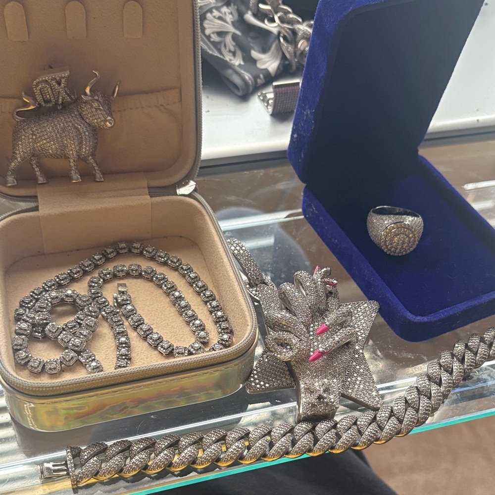 Silver Men's Accessory Set